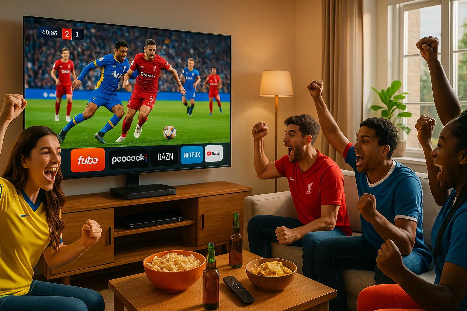 Streaming live football matches